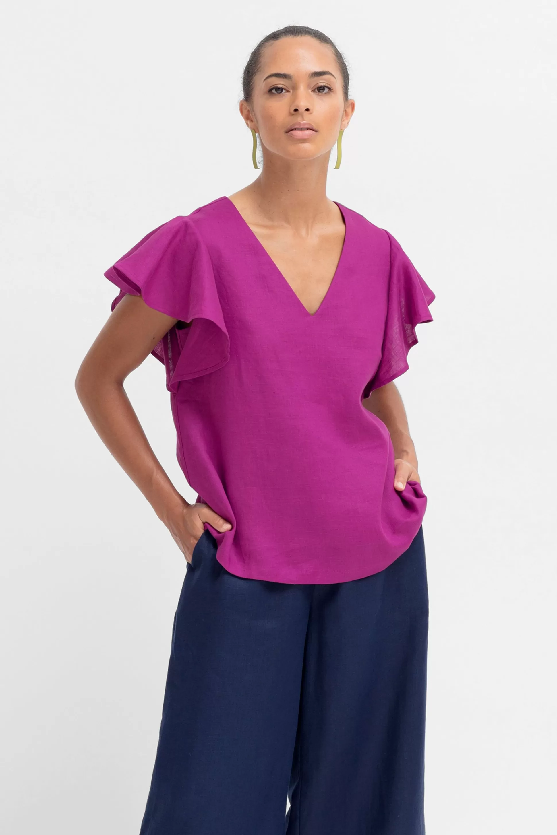 ELK Colino Linen Top-Women Tops & Shirts