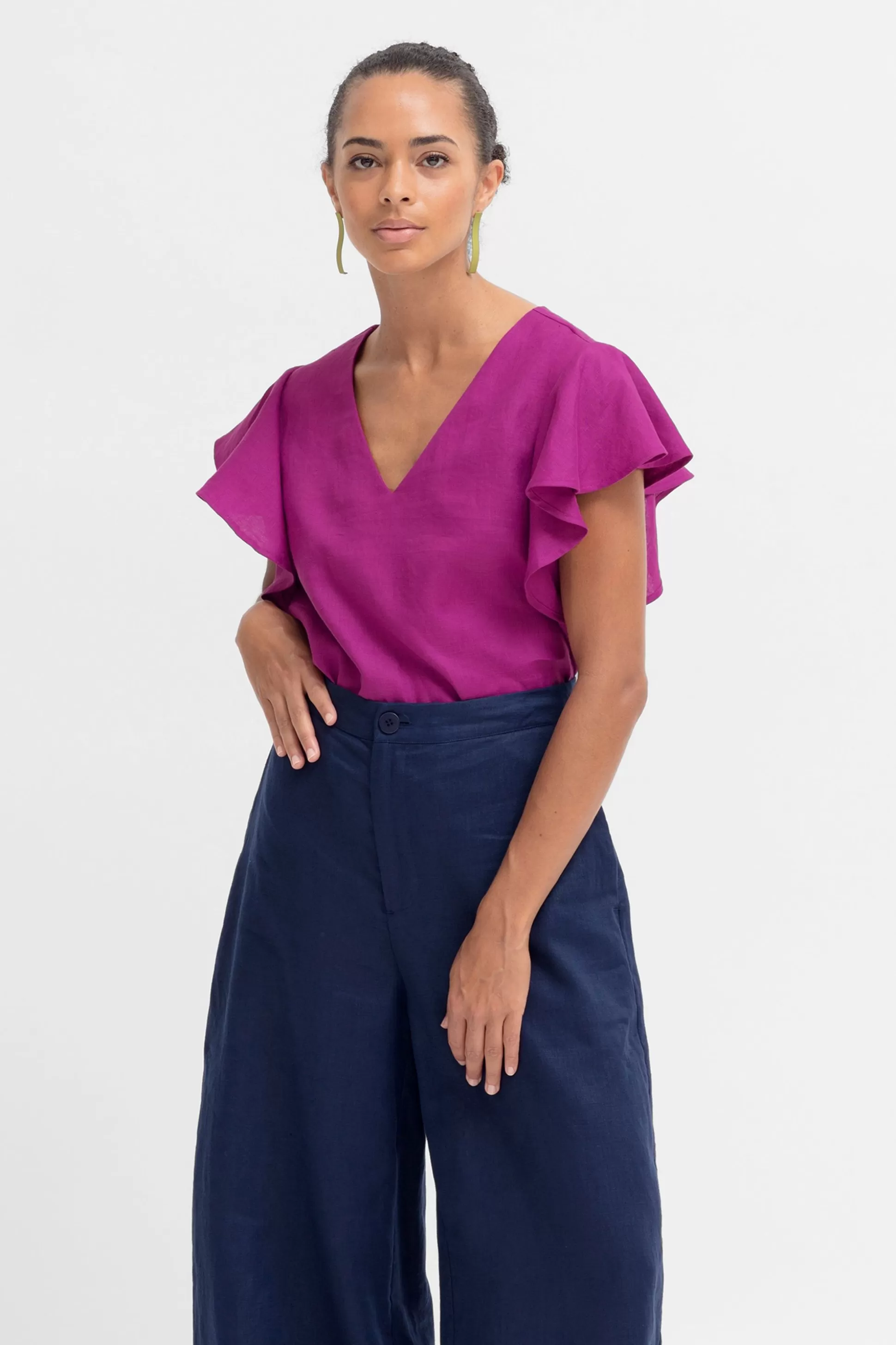 ELK Colino Linen Top-Women Tops & Shirts