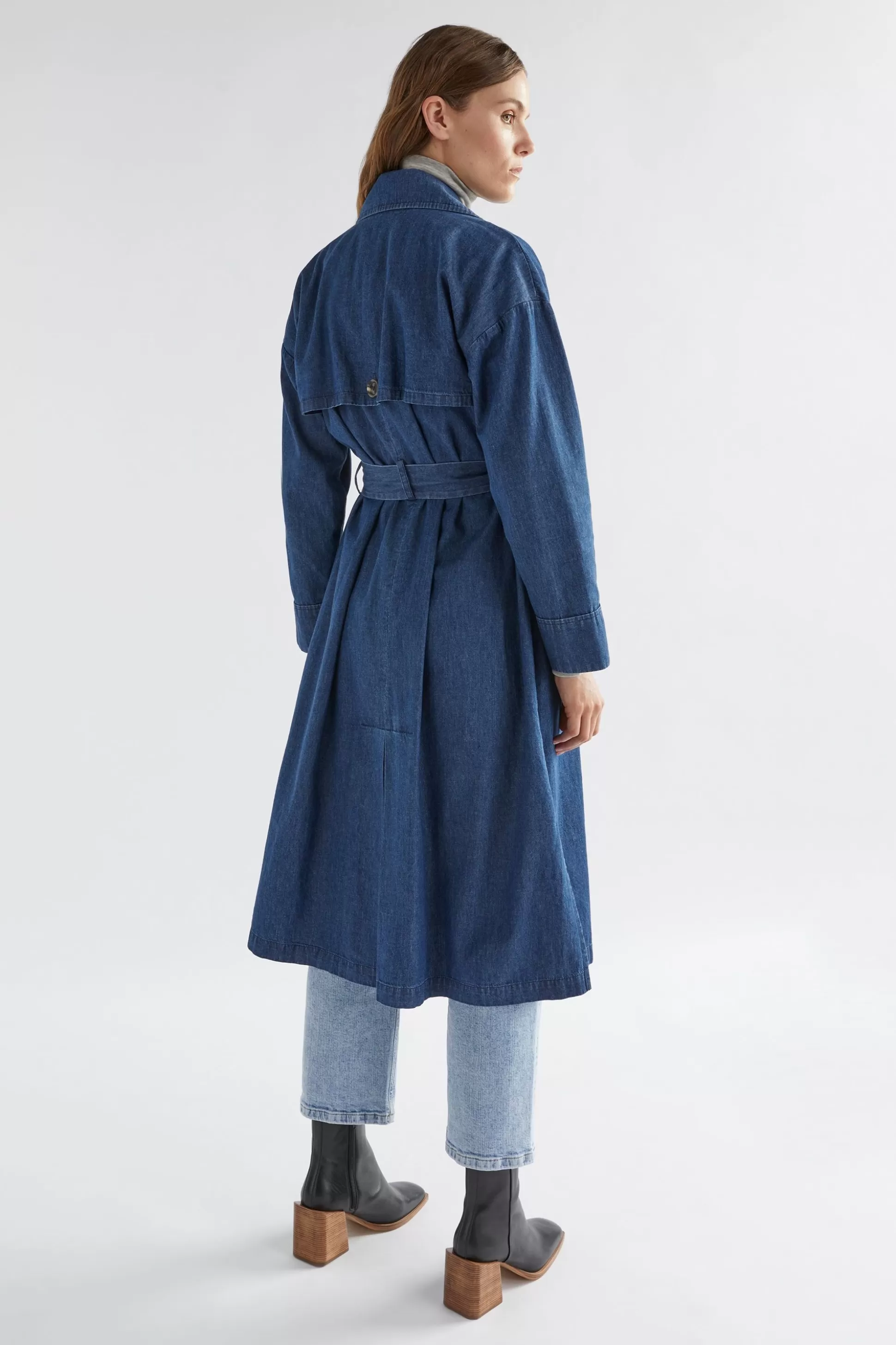 ELK Denim Trench Coat-Women Jackets