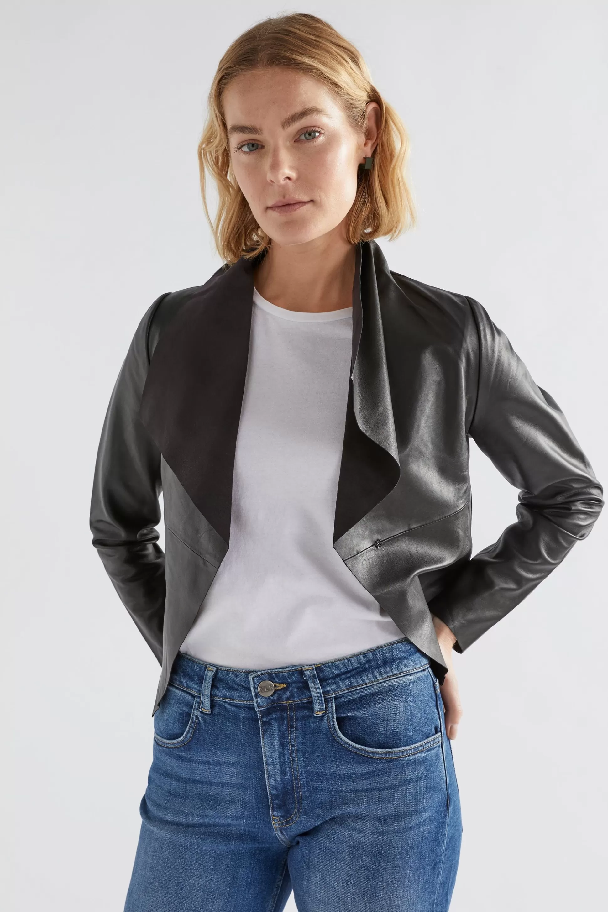 ELK Fine Leather Jacket-Women Jackets