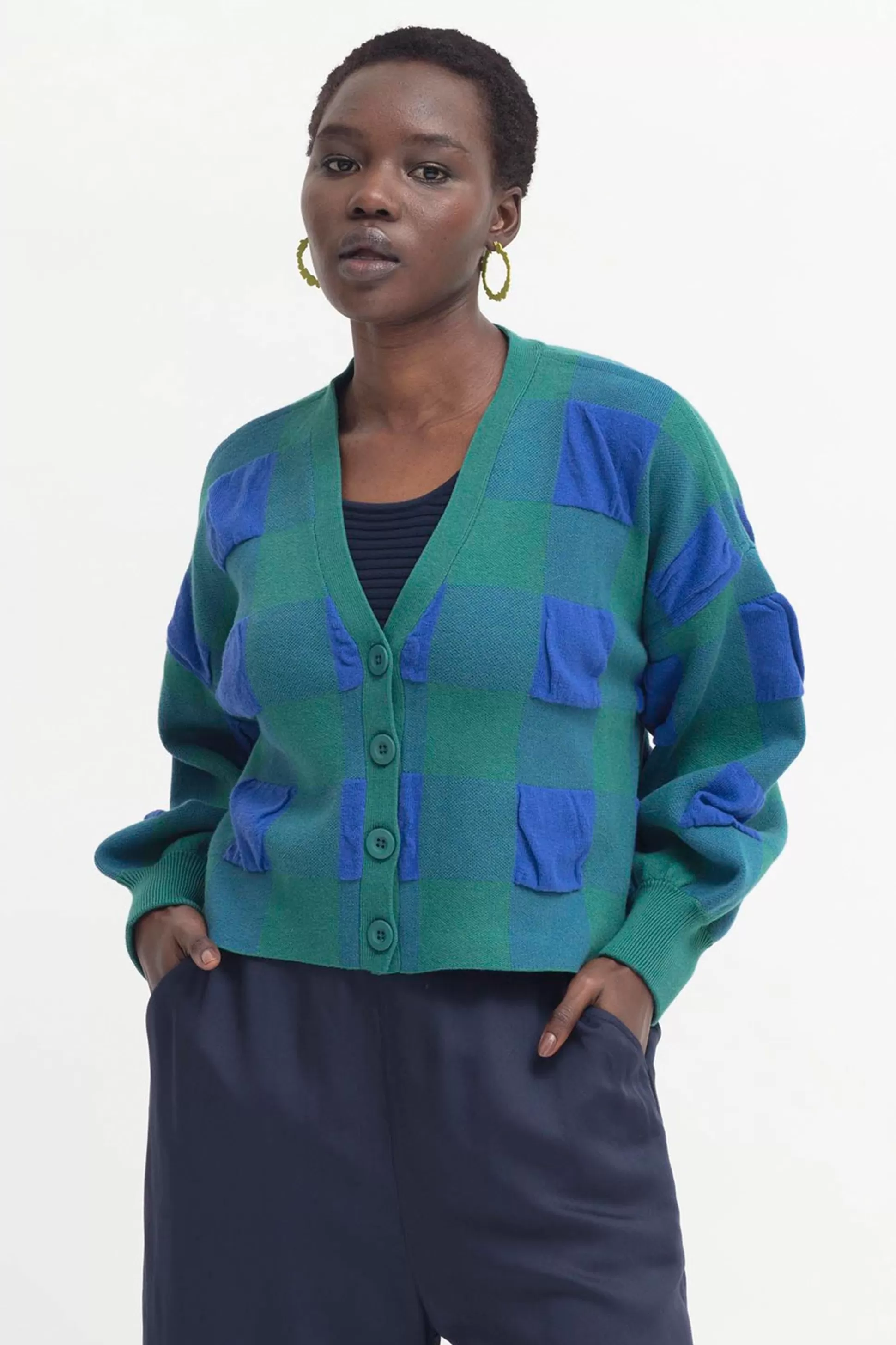 ELK Karo Cardigan-Women Knitwear