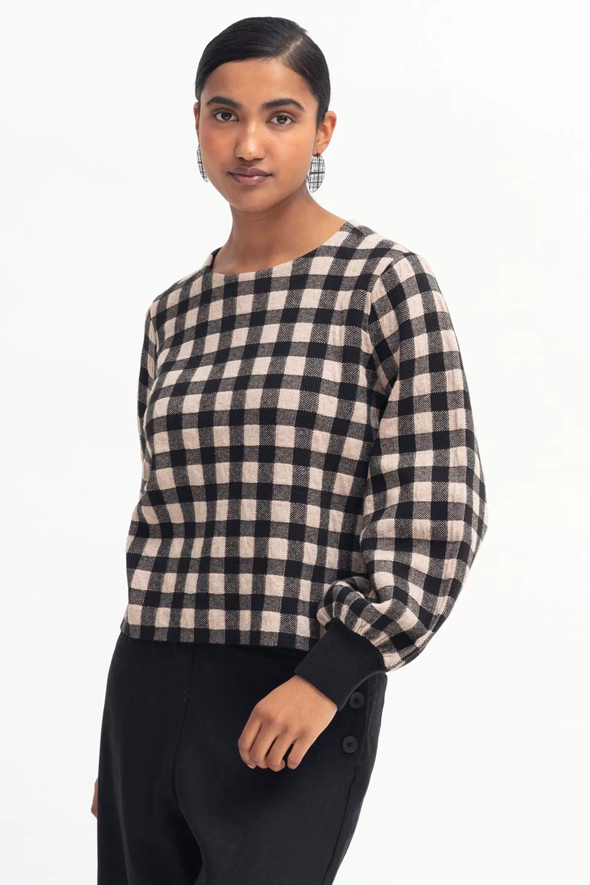 ELK Karo Sweater-Women Knitwear