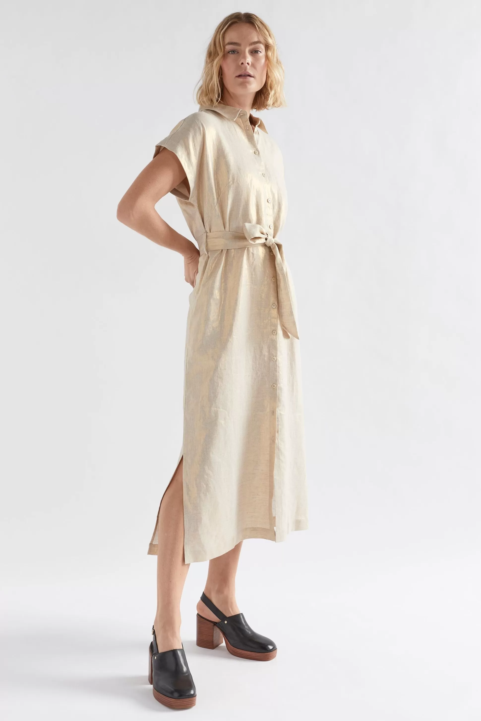 ELK Metalen Shirt Dress-Women Dresses