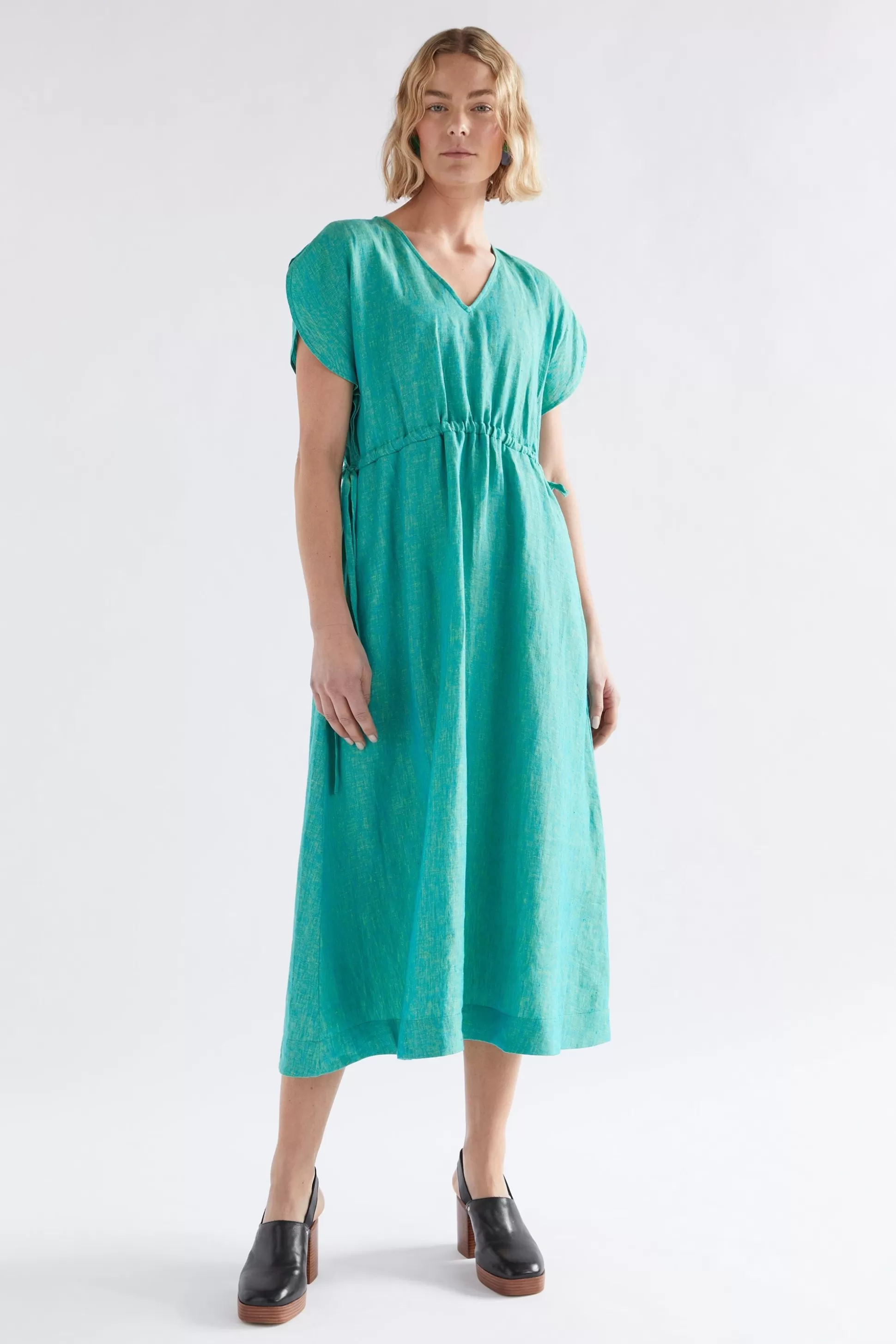 ELK Sav Linen Midi Dress-Women Dresses