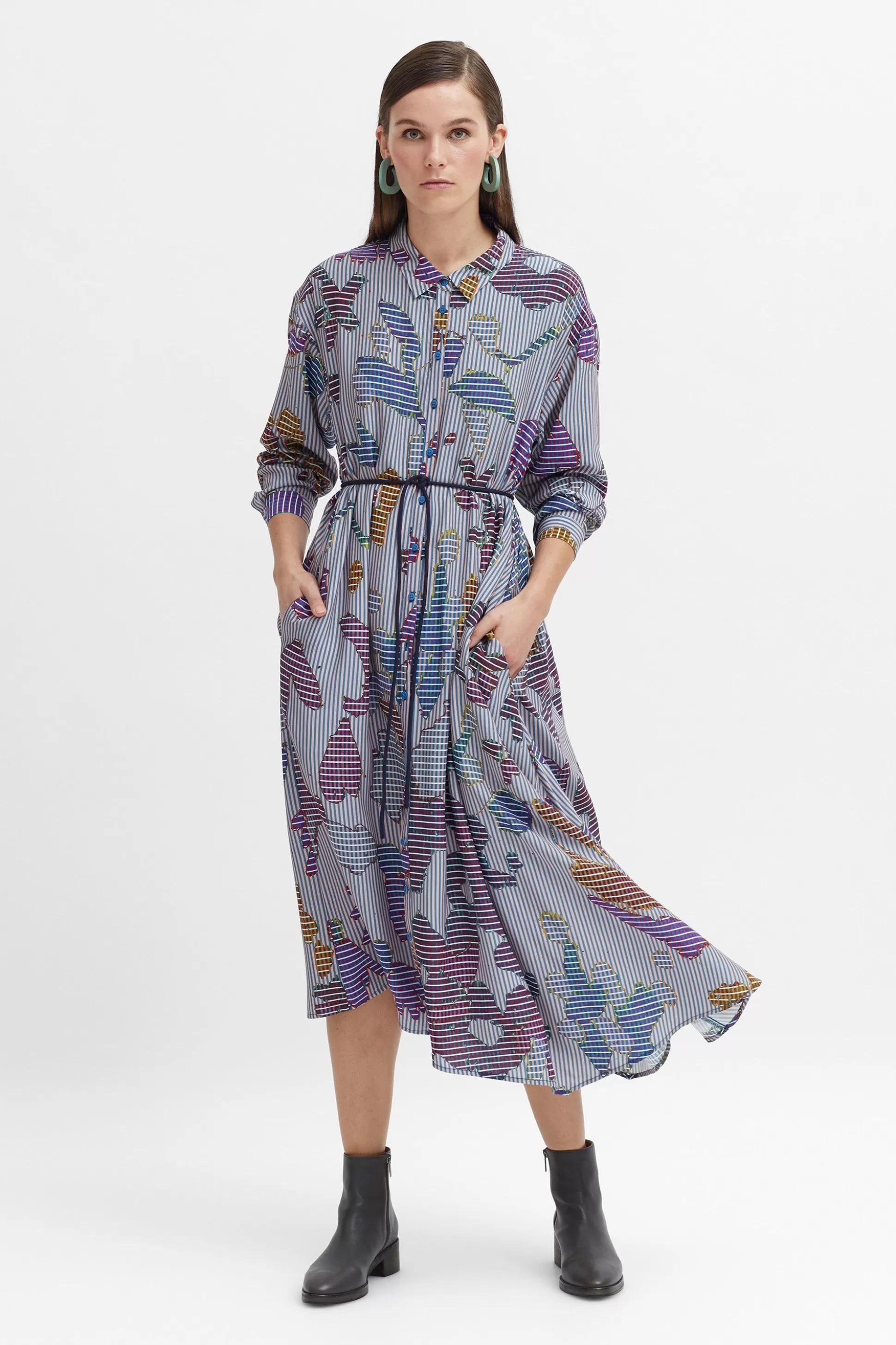 ELK Sketsen Shirt Dress-Women Dresses