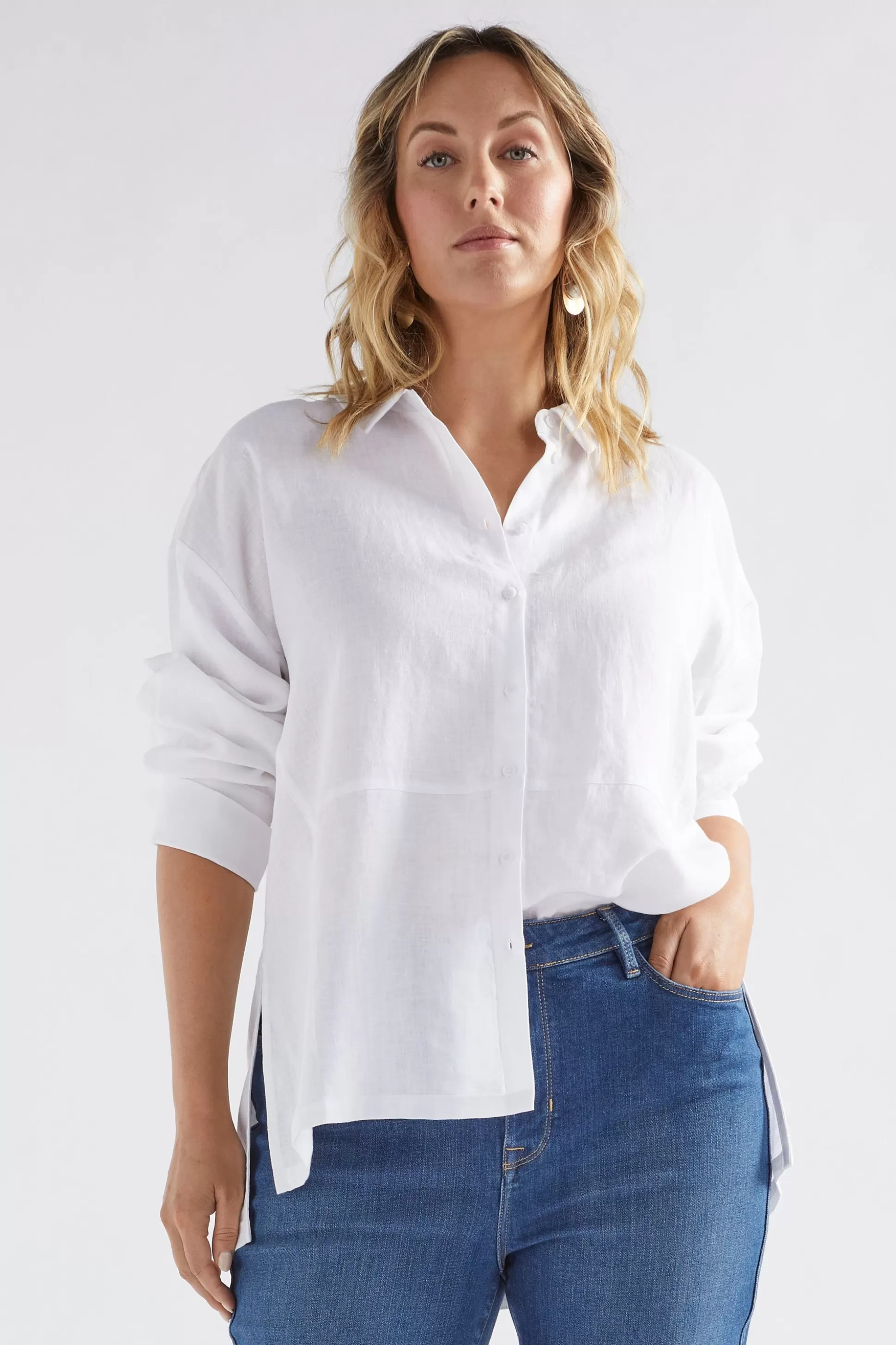 ELK Stilla Linen Shirt-Women Tops & Shirts