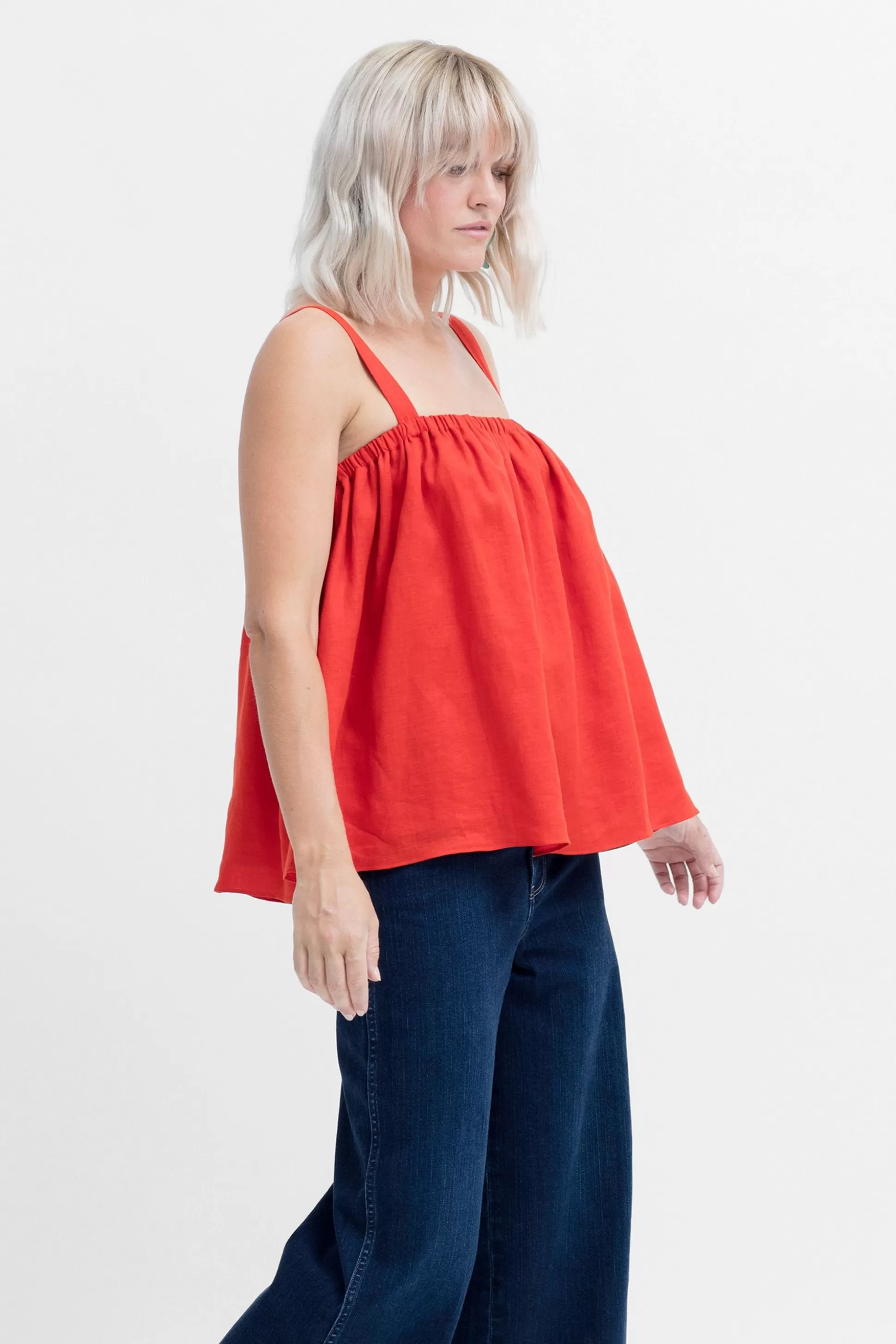 ELK Tia Linen Tank-Women Tops & Shirts