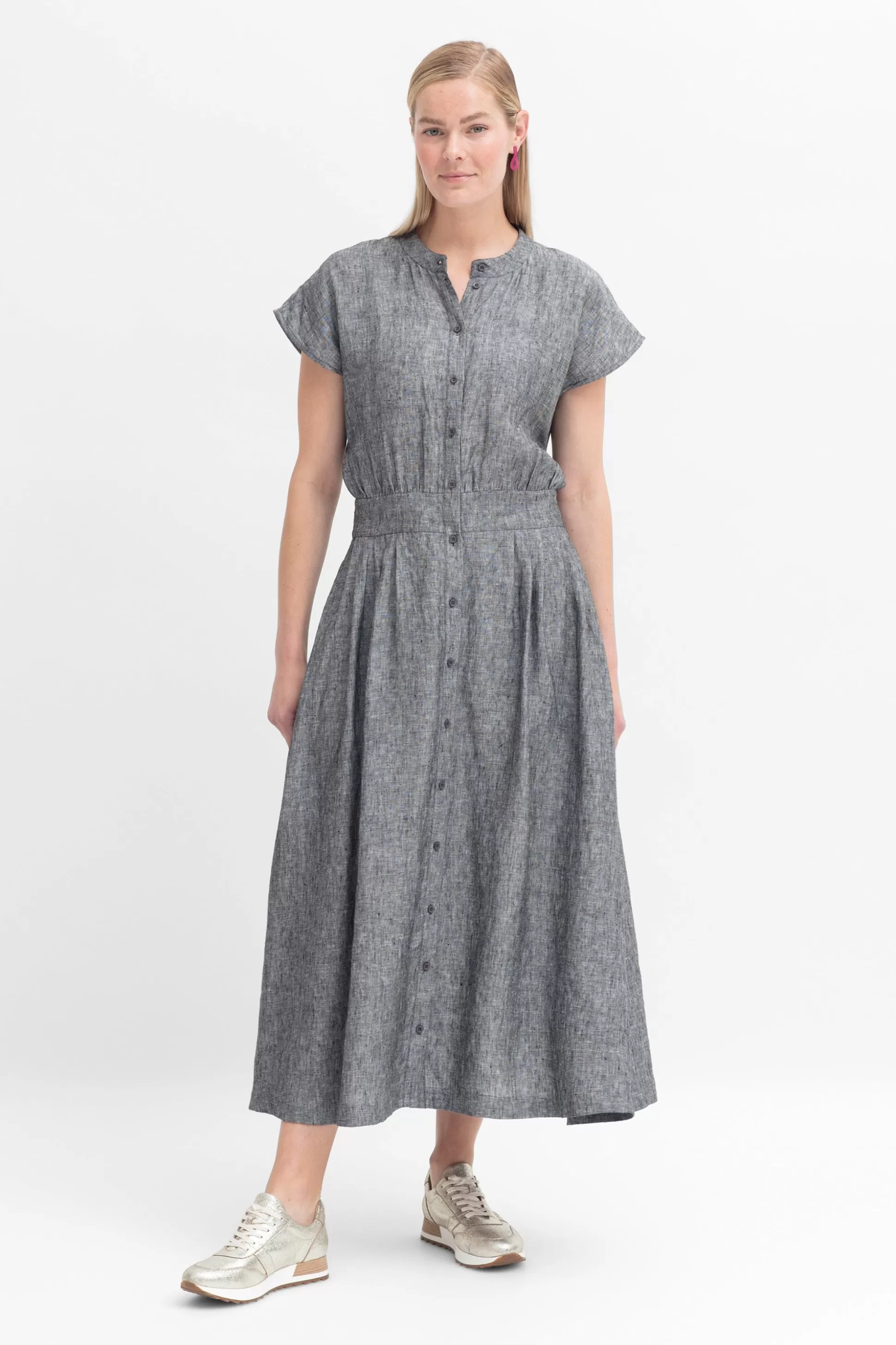 ELK Vlek Linen Dress-Women Dresses