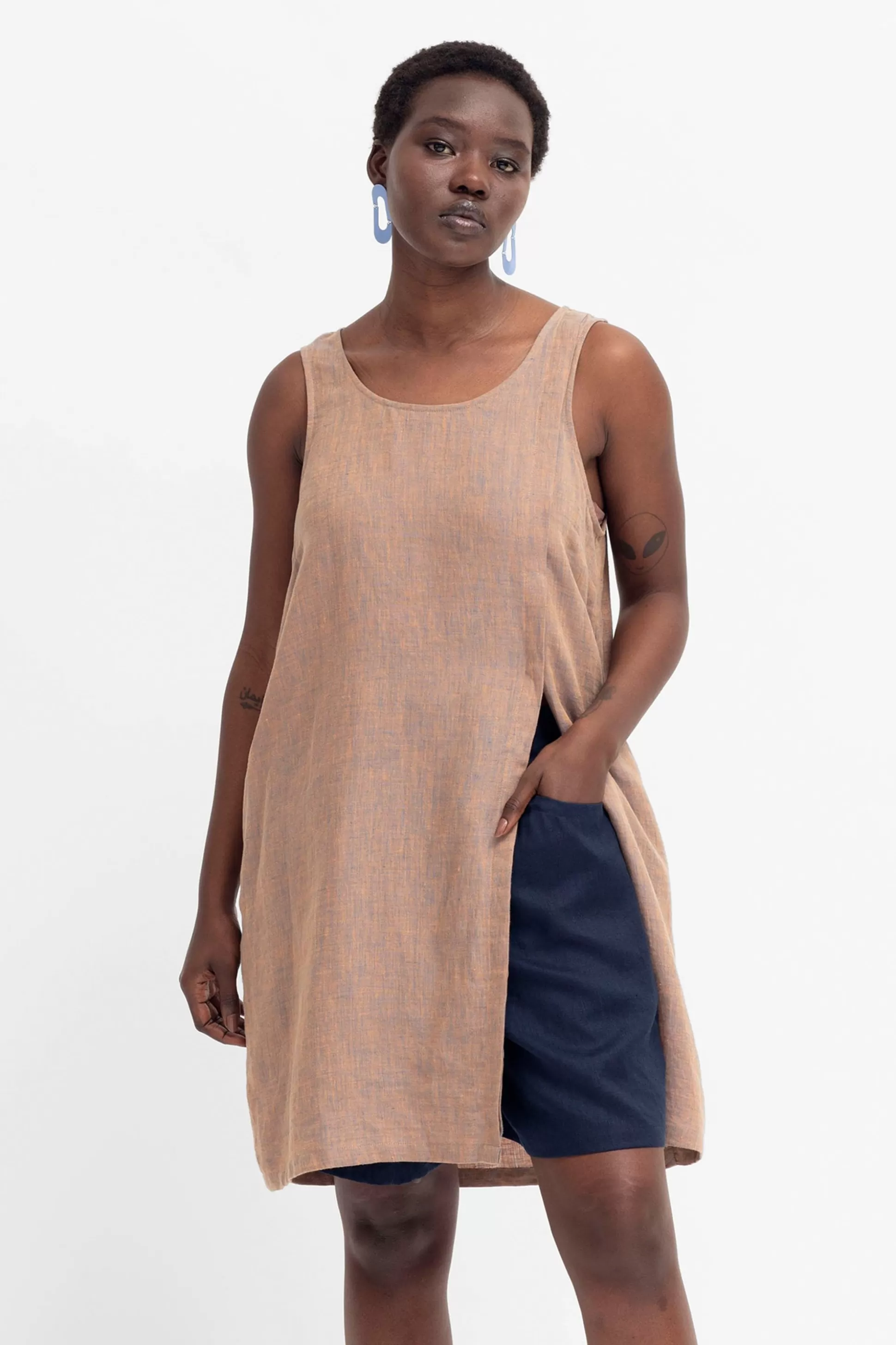 ELK Vlek Linen Tunic-Women Tops & Shirts